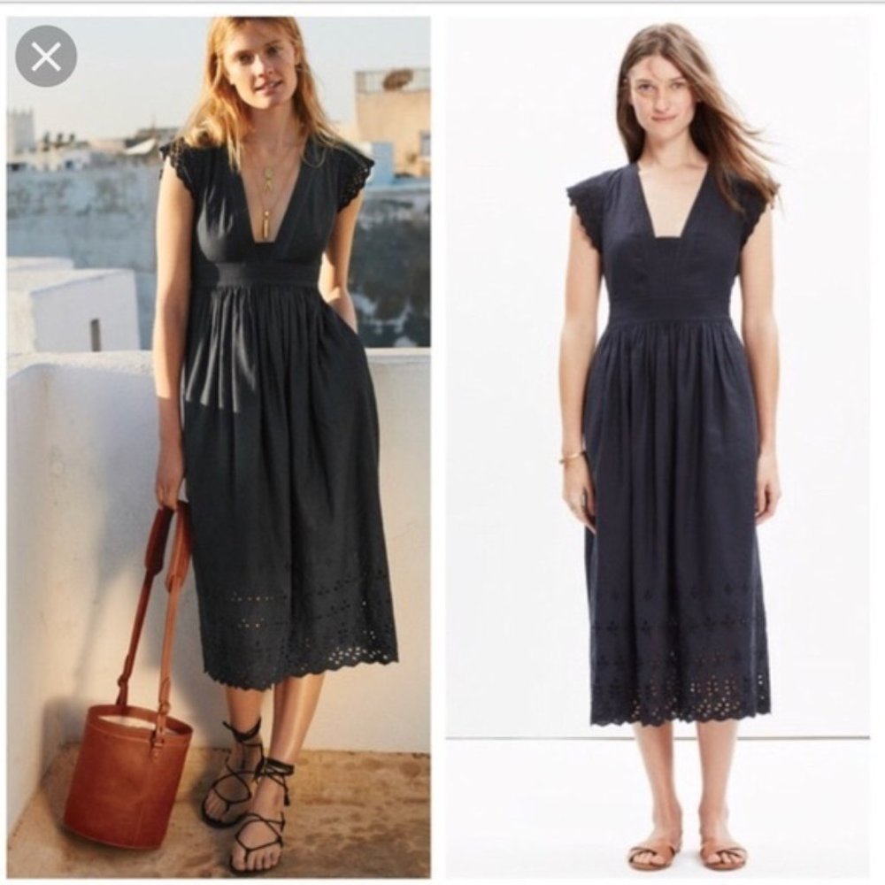Madewell Rare Eyelet Nightbreeze dress sz 6